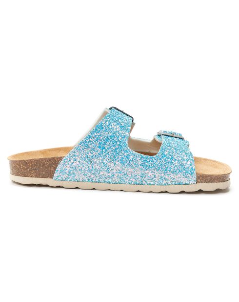 Mules Alberto bleu/strass