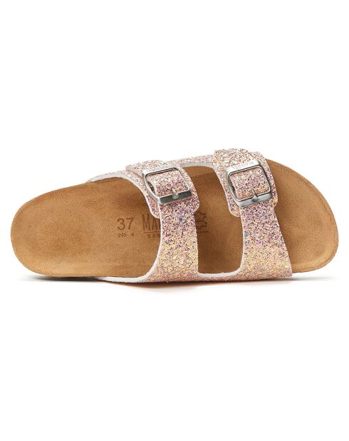 Mules Alberto rose/strass