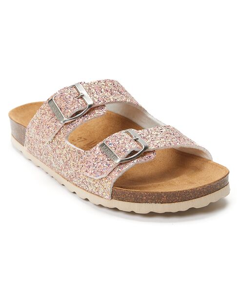 Mules Alberto rose/strass