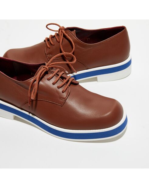 Derbies en Cuir Punab cognac