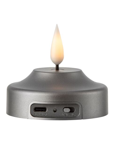 Bougie Shine LED noire - D.7x6 cm