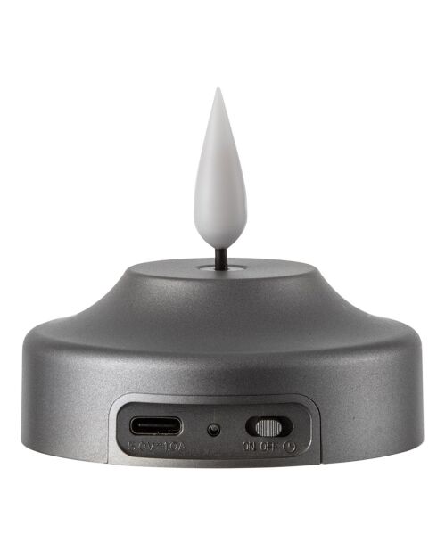 Bougie Shine LED noire - D.7x6 cm