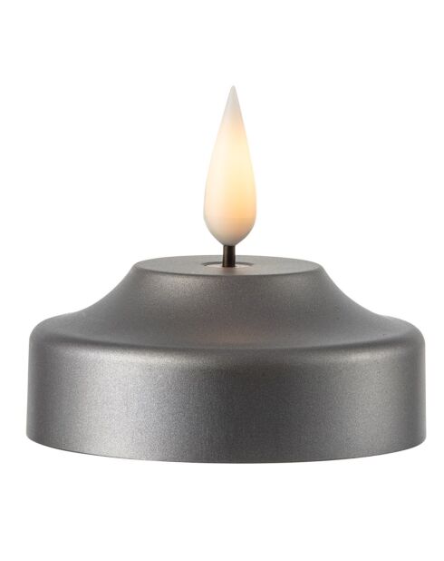 Bougie Shine LED noire - D.7x6 cm