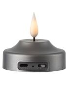 Bougie Shine LED noire - D.7x6 cm