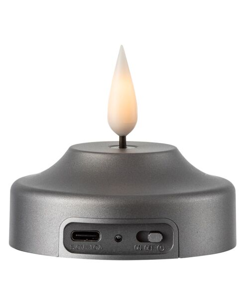 Bougie Shine LED noire - D.7x6 cm