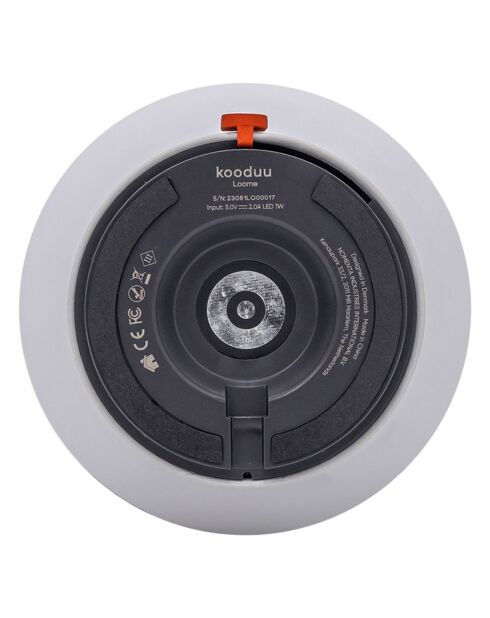 Lampe de table Loome blanche - 13x13x21 cm