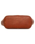 Julyet cognac leren draagtas - 34x27x16 cm