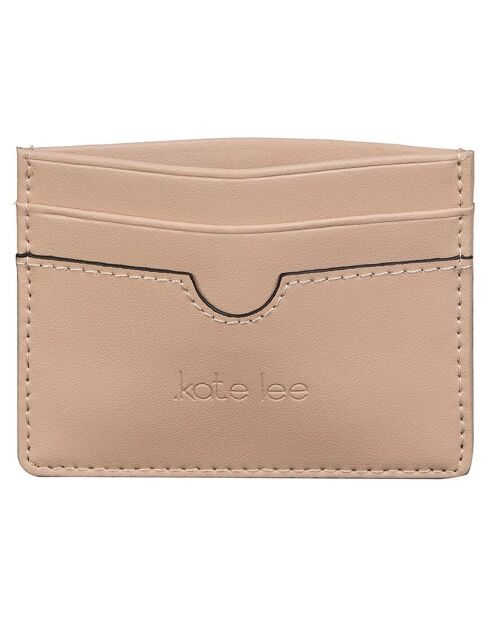 Portes-cartes en Cuir Anys beige - 10.4x7.5 cm