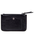 Petite pochette en Cuir noire - 15x9.5 cm