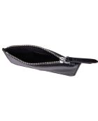 Petite pochette en Cuir noire - 15x9.5 cm