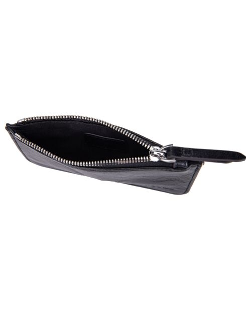 Petite pochette en Cuir noire - 15x9.5 cm
