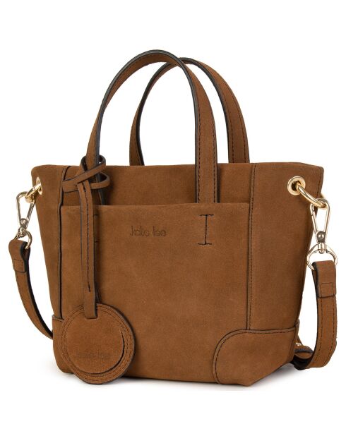 Sac bandoulière en Cuir Tane marron - 18x9x16 cm