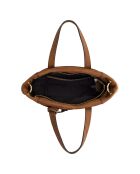 Sac bandoulière en Cuir Tane marron - 18x9x16 cm