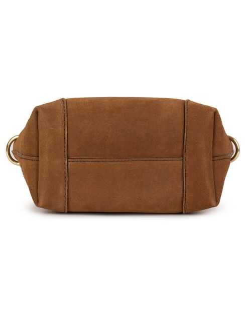 Sac bandoulière en Cuir Tane marron - 18x9x16 cm