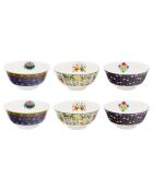 6 Bols muchacha en Porcelaine multicolores - D.15 cm