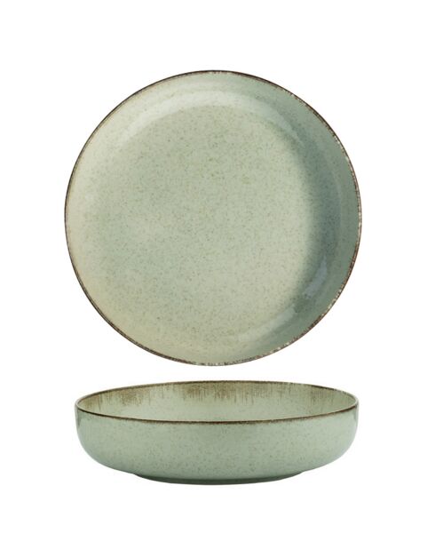 6 Bols en Porcelaine verts - D.15x4.5 cm