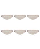 Juego de vajilla de ágata de cerámica rosa, 24 piezas