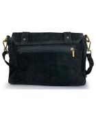 Sac bandoulière en Cuir Agave noir - 30x21x8 cm