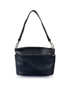 Sac porté épaule en Cuir Dafne noir - 22x18x8 cm