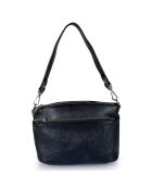 Sac porté épaule en Cuir Dafne noir - 22x18x8 cm