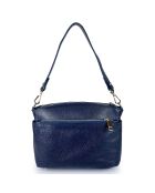 Sac porté épaule en Cuir Dafne bleu - 22x18x8 cm