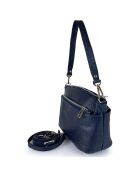 Sac porté épaule en Cuir Dafne bleu - 22x18x8 cm