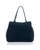 Sac à main en Cuir Olivo bleu - 41x28x7 cm