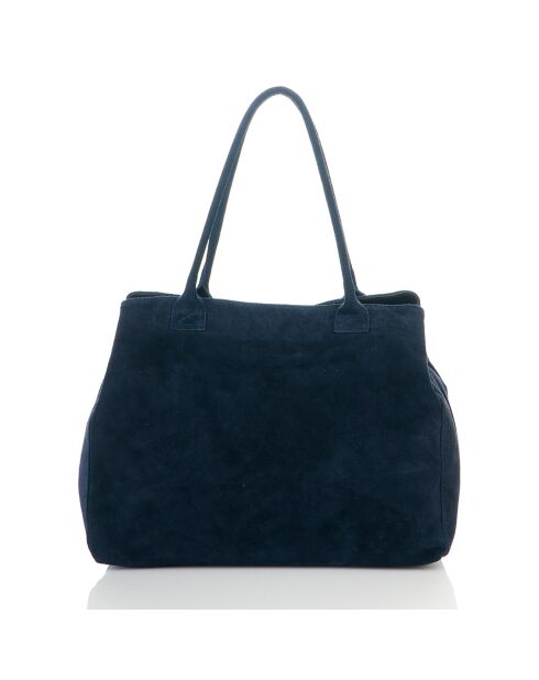 Sac à main en Cuir Olivo bleu - 41x28x7 cm