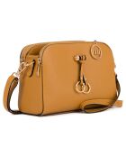 Sac bandoulière en Cuir Lampone jaune moutarde - 23x17x9 cm