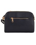 Sac bandoulière en Cuir Lampone bleu marine - 23x17x9 cm