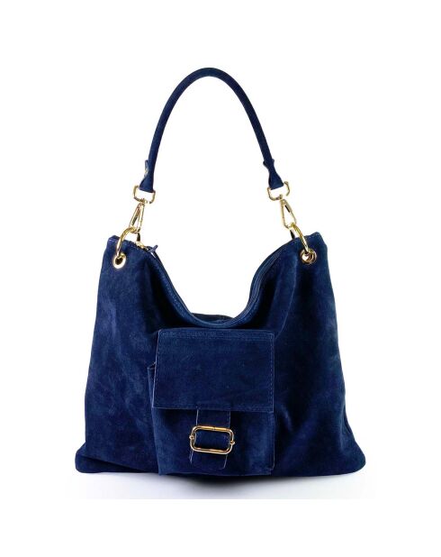 Sac à main en Cuir Lavanda bleu - 34x39x4 cm