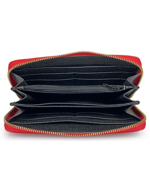 Portefeuille Tasso rouge - 21x12x2 cm
