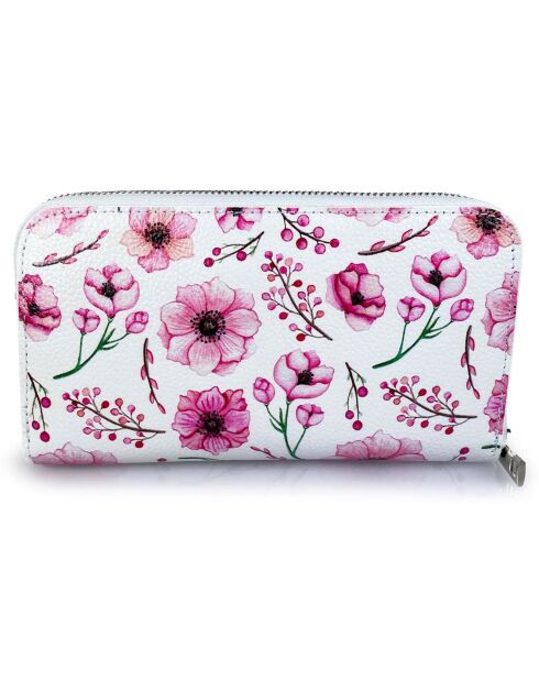 Portefeuille en Cuir Rovere fuchsia - 20x11x2 cm