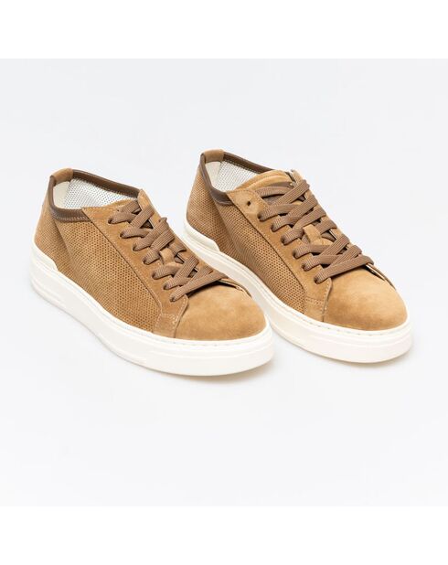 Sneakers en Cuir Oliver sable