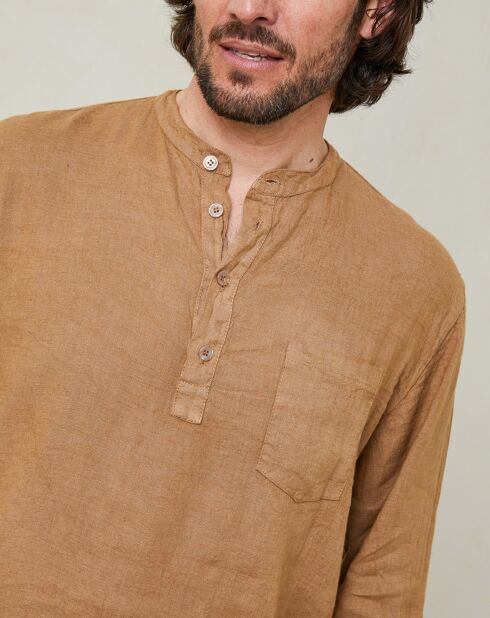 Clement camelkleurige tuniek