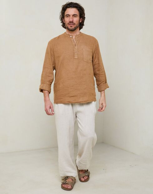 Clement camelkleurige tuniek