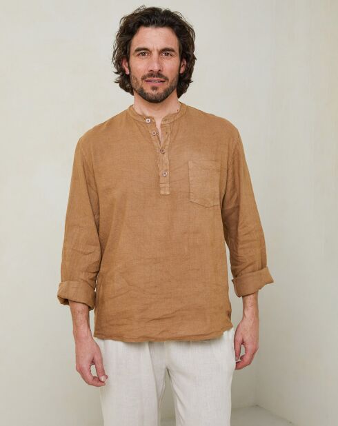 Clement camelkleurige tuniek