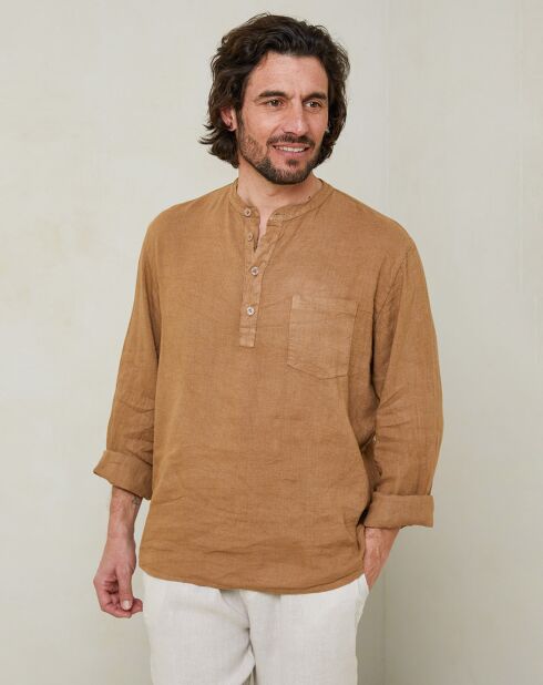 Clement camelkleurige tuniek