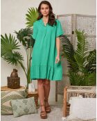 Robe 100% Lin Morgane verte
