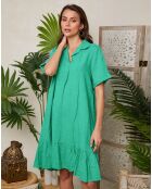 Robe 100% Lin Morgane verte