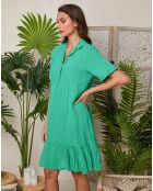 Robe 100% Lin Morgane verte