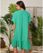 Robe 100% Lin Morgane verte