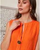 Robe 100% Lin Cloe orange