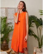 Robe 100% Lin Cloe orange