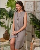 Robe 100% Lin Cloe taupe
