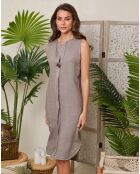 Robe 100% Lin Cloe taupe