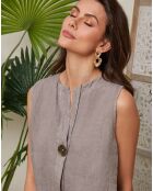 Robe 100% Lin Cloe taupe