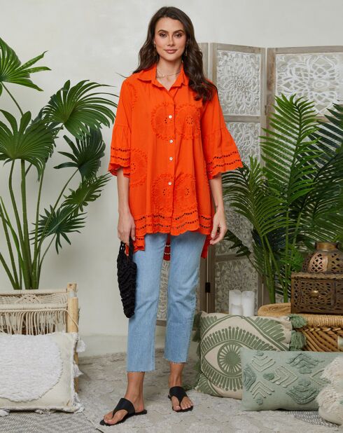 Oranje hemd Jenna