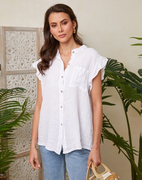 Camisa blanca Ruth 100% lino