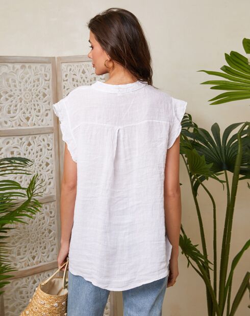 Camisa blanca Ruth 100% lino